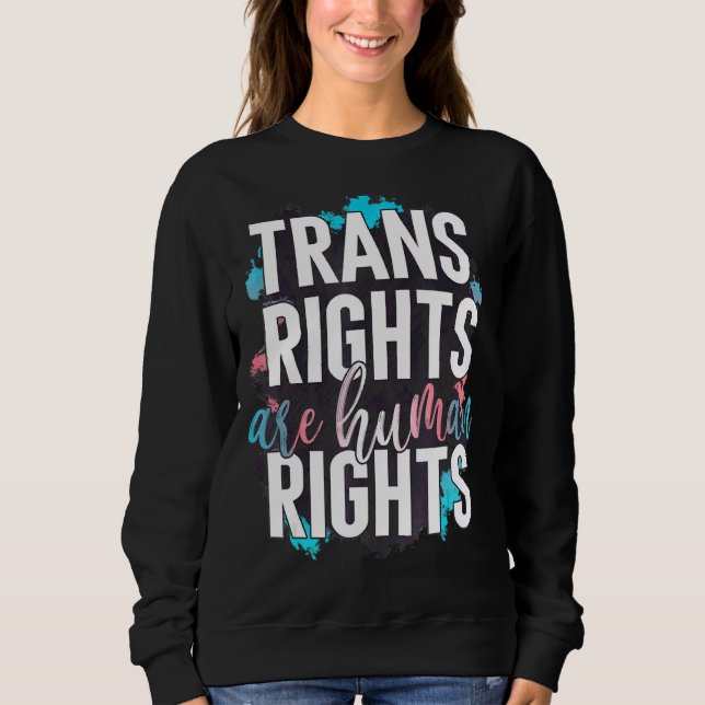 Moletom Direitos Humanos São Direitos Humanos Transgênero  (Frente)