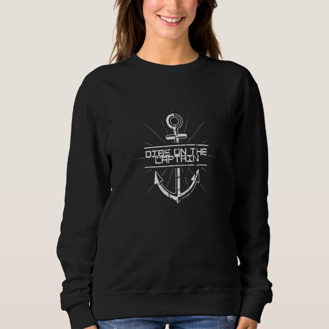 Moletom Direitos Sobre A Âncora Do Navio Do Capitão Esposa (Frente)