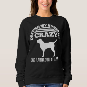 Moletom Dirigindo Meu Marido Um Labrador Louco De Cada Vez