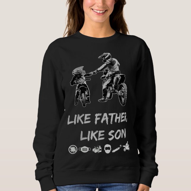 Moletom Dirt Bike Dad Son  Fathers Day Plus Size Graphic (Frente)