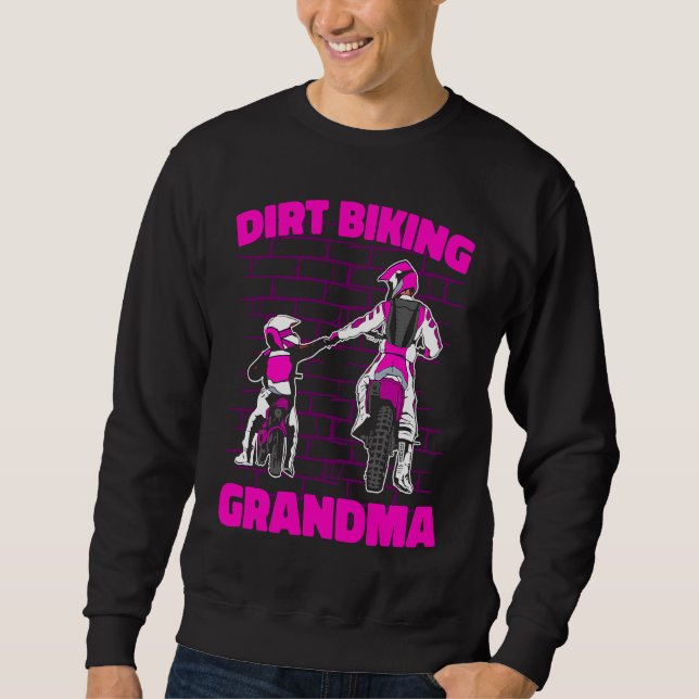 Moletom Dirt Bike Grandmother Mx Motocross Dirt Biking Gra (Frente)
