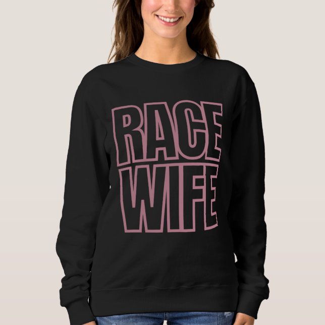 Moletom Dirt Track Car Racing Racetrack Race Wife Racer Wi (Frente)