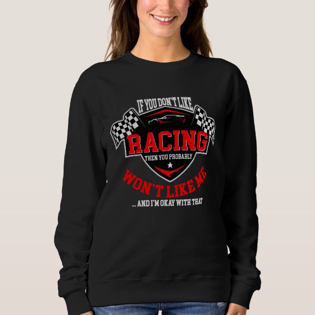Moletom Dirt Track Racing Automobile  Quote Motocross (Frente)