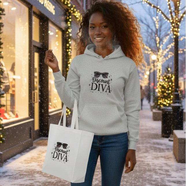 Moletom Discount Diva - Chic & Savvy Shopping Queen (Criador carregado)