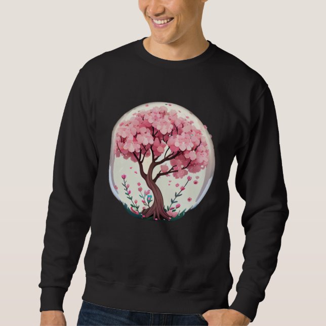Moletom Discover the Magic of Spring with a Cherry Blossom (Frente)