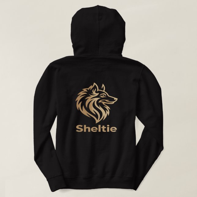 Moletom Diseño Premium de Sheltie en Dorado (Verso do Design)
