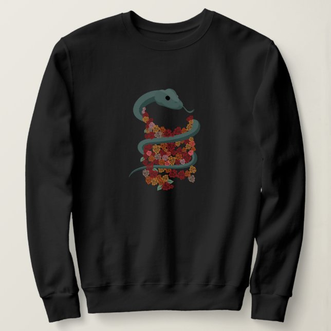 Moletom Disfarce de Cobra Floral (Frente do Design)