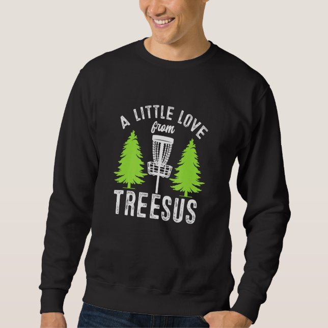 Moletom Disk Golf Jesus Treesus Tree-Sus Frisbee Frolf Dis (Frente)