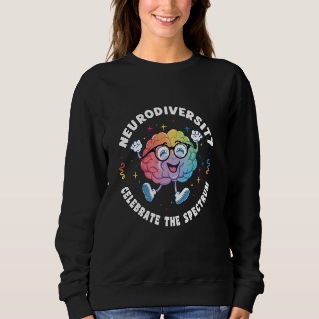 Moletom Dislexia Celebrar Neurodiversidade de Espectro ADH (Frente)