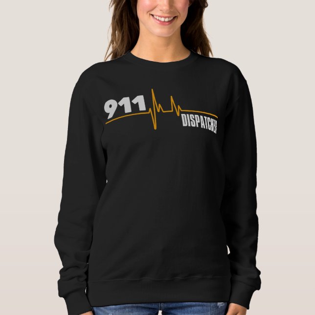 Moletom Dispatcher 911 Heartbeat Men Dia de os pais Mo (Frente)