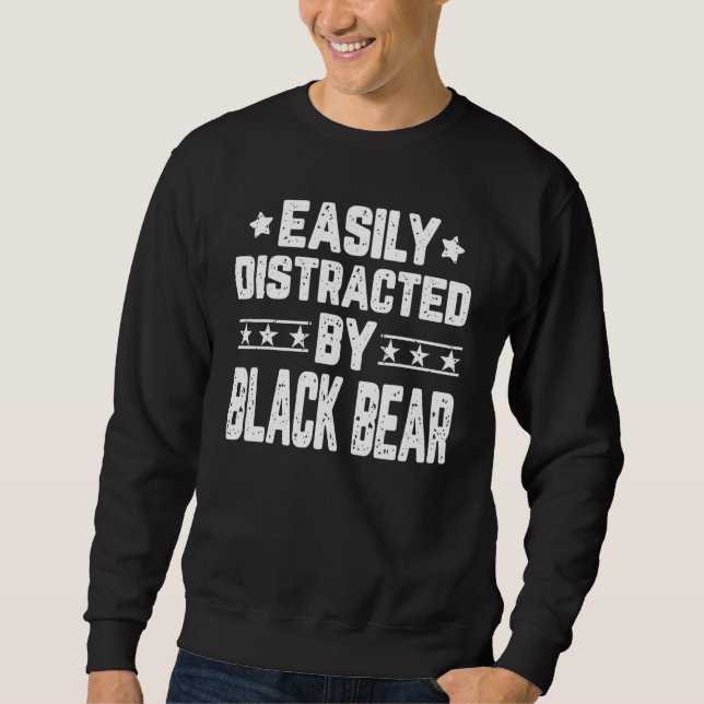 Moletom Distraído Facilmente Por Urso Negro (Frente)