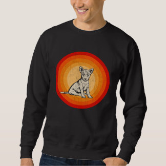 Moletom Distressed Basenji Dog  Retro Style