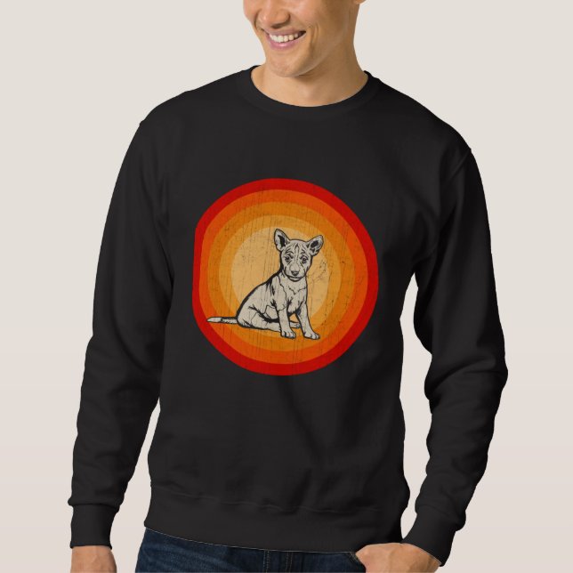 Moletom Distressed Basenji Dog  Retro Style (Frente)