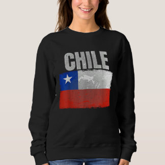 Moletom Distressed Chile Flag Graphic for Men Women Hispan
