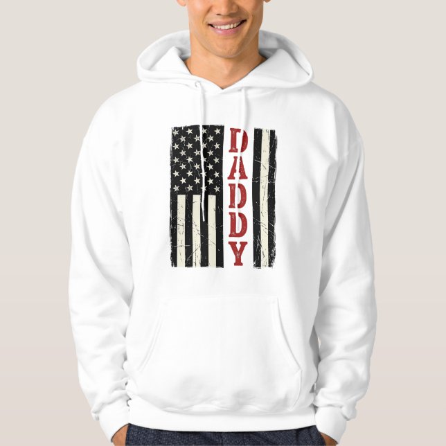 Moletom Distressed Daddy American Flag Shirt Design_1 (Frente)
