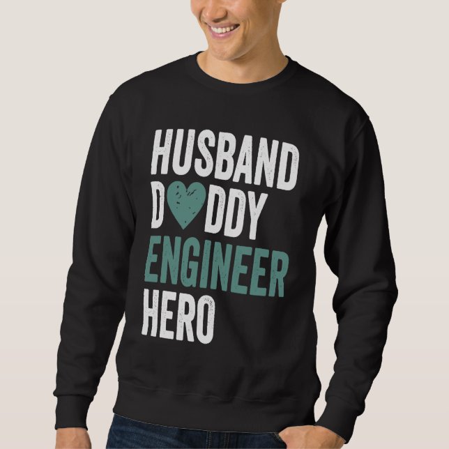 Moletom Distressed Engineer  Husband Daddy Engineer Hero (Frente)