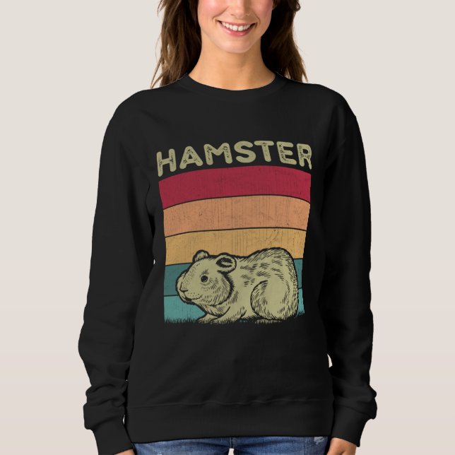 Moletom Distressed Hamster  Boys Girls Retro Style Hamster (Frente)