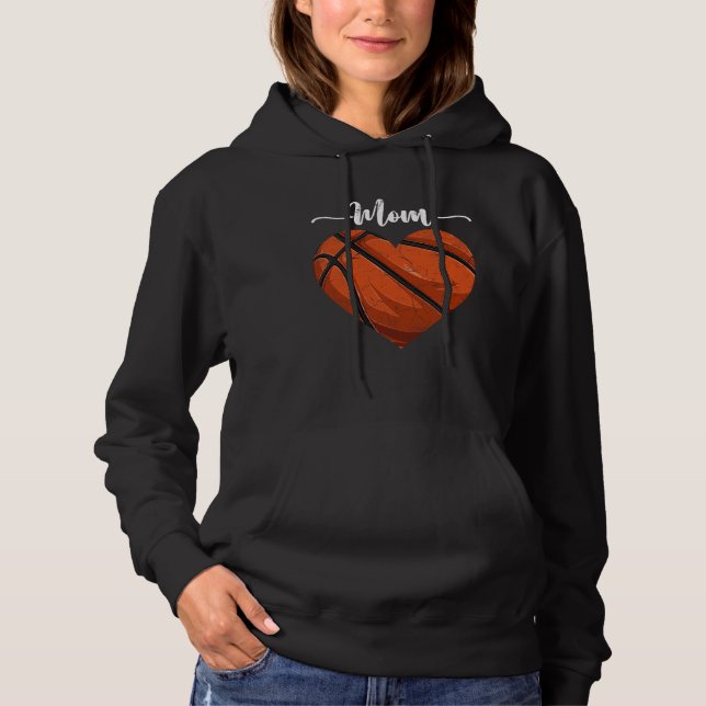 Moletom Distressed Heart Basketball Mom Heart Cute Mother  (Frente)