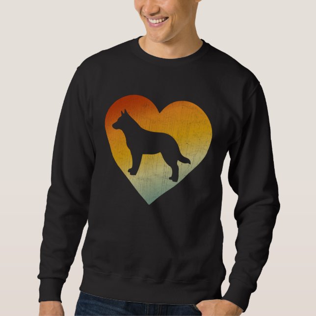 Moletom Distressed Heart Retro Men Women Australian Cattle (Frente)