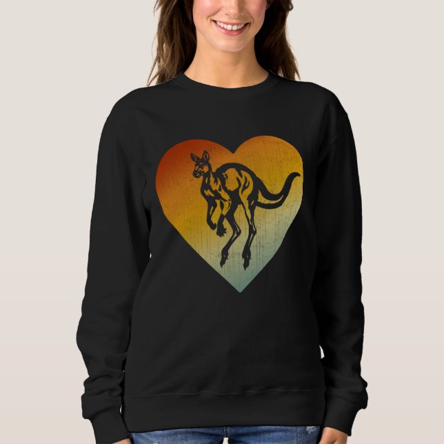 Moletom Distressed Heart Retro Style Men Women Kangaroo (Frente)