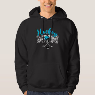 Moletom Distressed Hockey Heart Hockey Mom Mother s Day