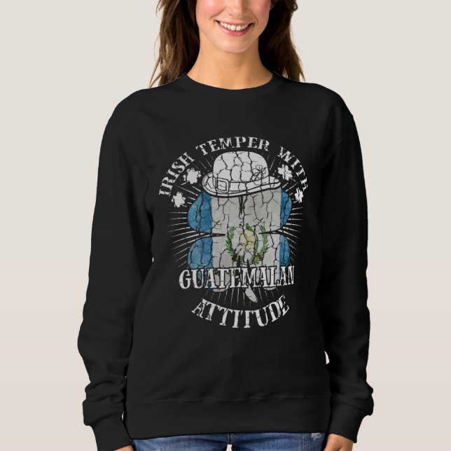 Moletom Distressed Irish Guatemalan Attitude Patriotic Sha (Frente)
