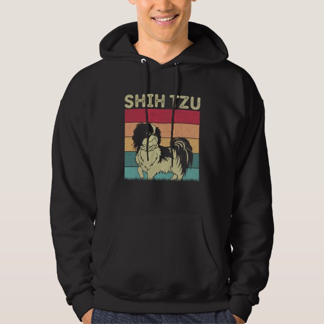 Moletom Distressed Shih Tzu Dog  Boys Girls Retro Shih Tzu (Frente)