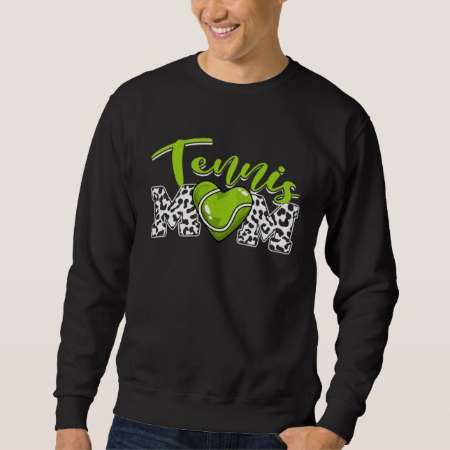 Moletom Distressed Tennis Heart Tennis Mom Mother s Day (Frente)
