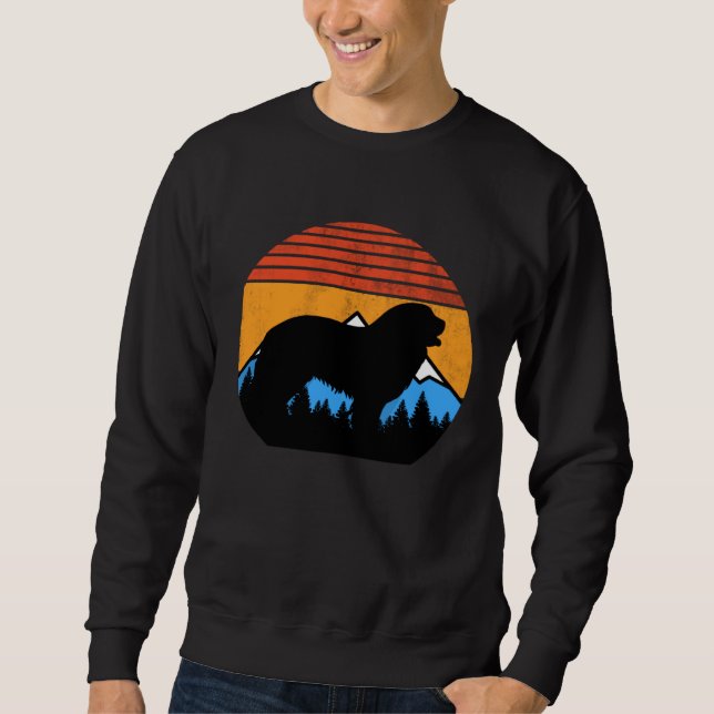 Moletom Distressed Vintage Sunset Happy Bernese Mountain D (Frente)
