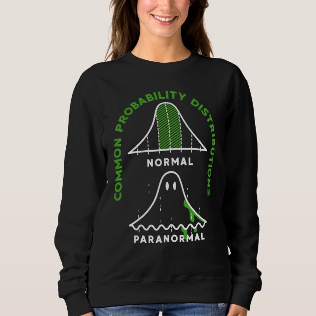 Moletom Distribuições Comuns de Probabilidade Fantasma  Ma (Frente)