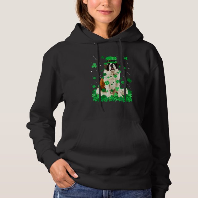 Moletom Diversão Bernard Dog Rua Patrick S Day Irish Shamr (Frente)
