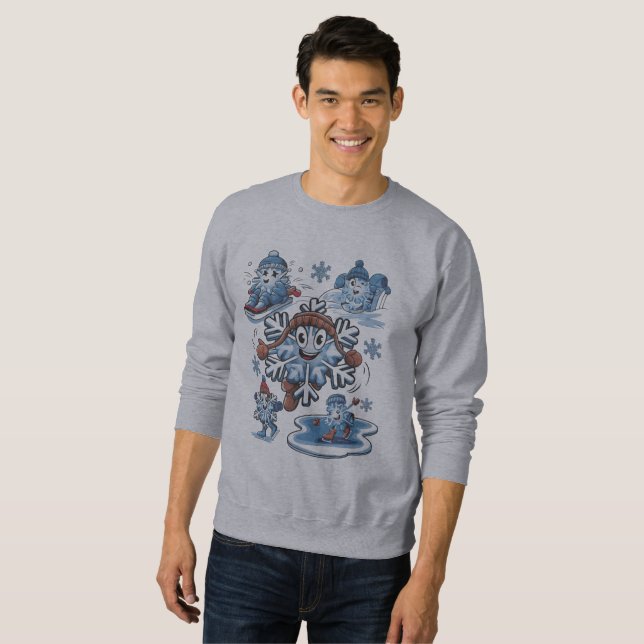 Moletom Diversão de inverno (Frente Completa)