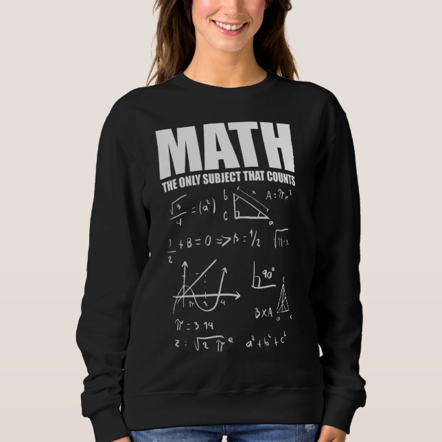 Moletom Diversão de Nerd de Matemática 2 (Frente)