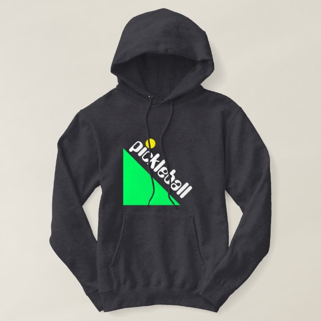 Moletom Diversão Retro Texto PICKLEBALL Cunho Verde Limão  (Frente do Design)