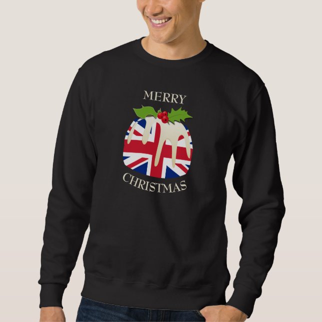 Moletom Diversão | Union JACK UK | Pudim de Natal (Frente)