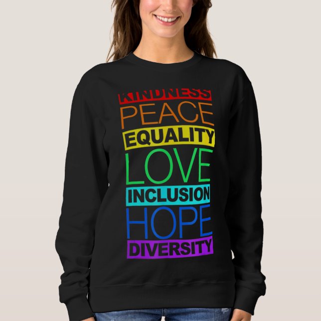 Moletom Diversidade Igualdade Amor Paz Direitos Humanos So (Frente)