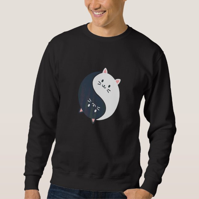 Moletom Divertido Cat Yin E Yang (Frente)