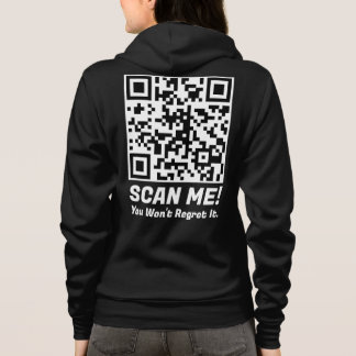 Moletom Divertido QR Escaneie-me! Piada Divertida de Arrep