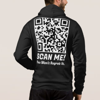 Moletom Divertido QR Escaneie-me! Piada Divertida de Arrep