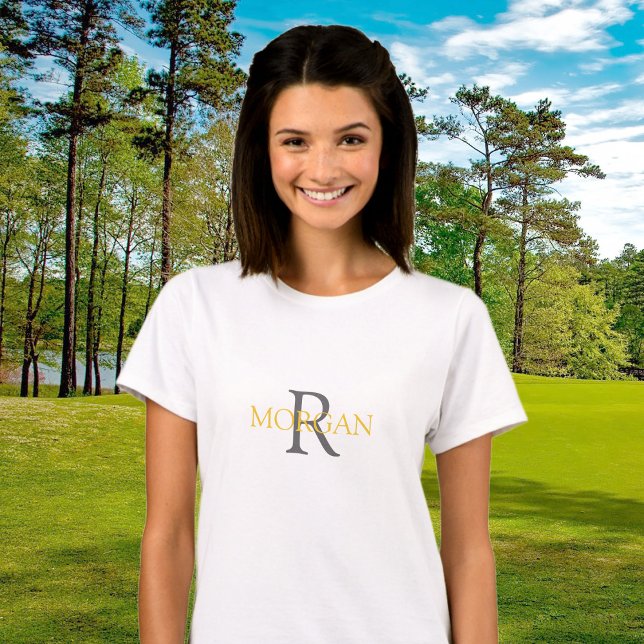 Moletom DIY Monograma & Nome, Trendy Dourado & Texto da Ci (Criador carregado)