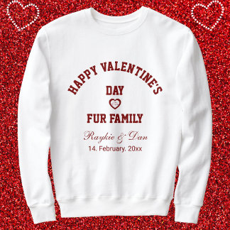 Moletom DIY Pet Lovers BFF Happy Valentine's Day Red White
