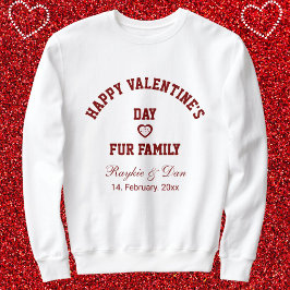 Moletom DIY Pet Lovers BFF Valentines Day Gifts Red White