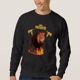 Moletom Dizendo bombeiro bombeiro leão herói rei do f