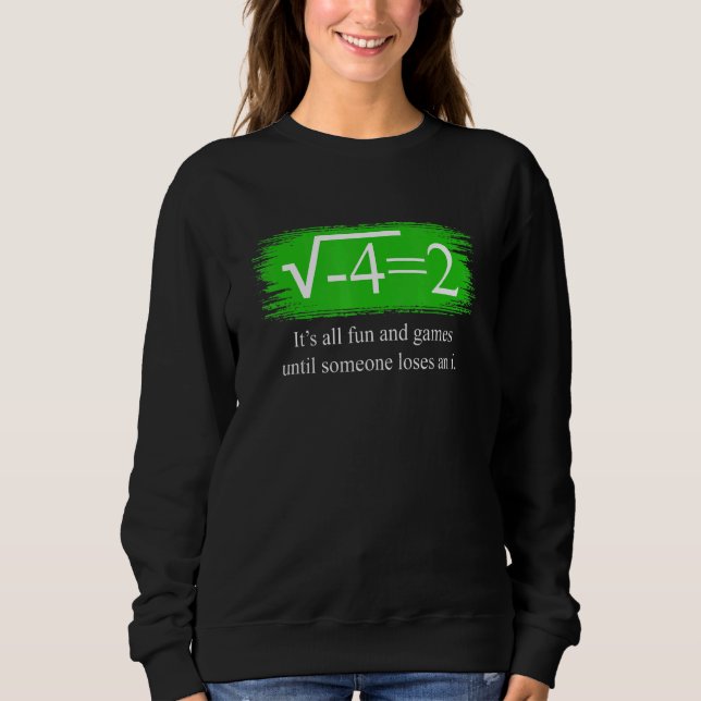Moletom dizendo matemática números complexos 1 (Frente)