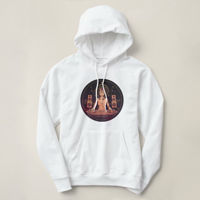Moletom DJ Goddese Cosmic Beats Hoodie 🎧 🌌 (Frente do Design)