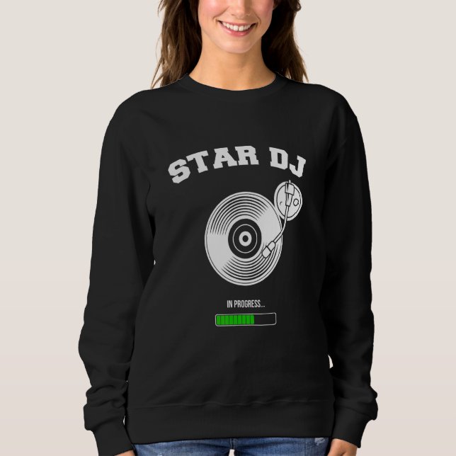 Moletom Dj Star Deejay Vinyl Turntable Party Di (Frente)