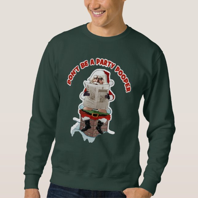 Moletom Do "Natal engraçado de Pooper partido" de Papai (Frente)