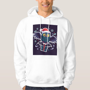 Moletom do Papai Noel da Coruja Entregando um Pres