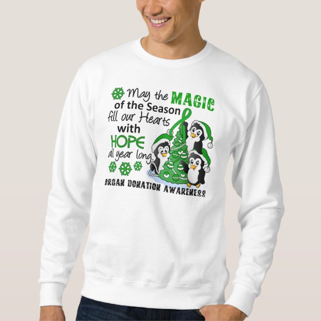 Moletom Doação de órgão dos pinguins do Natal (Frente)