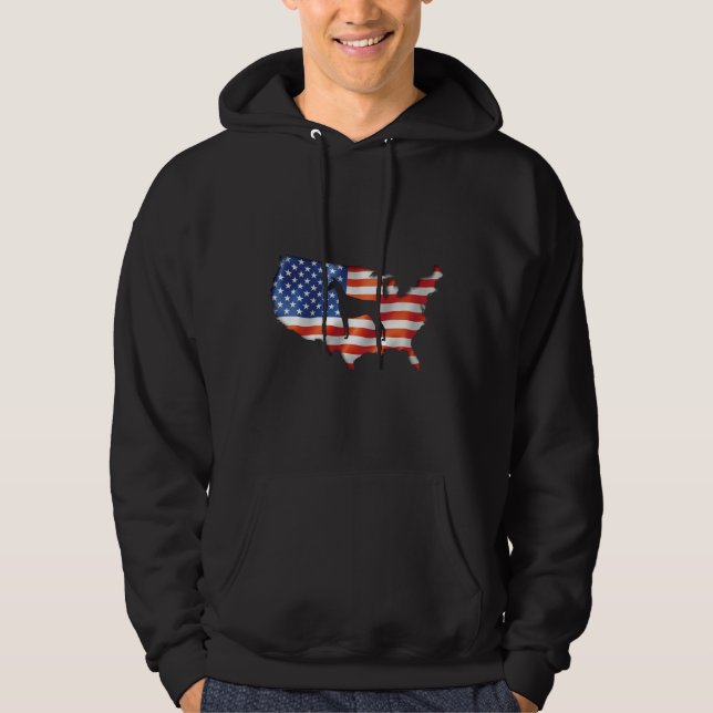Moletom Doberman American Flag Country Doberman (Frente)